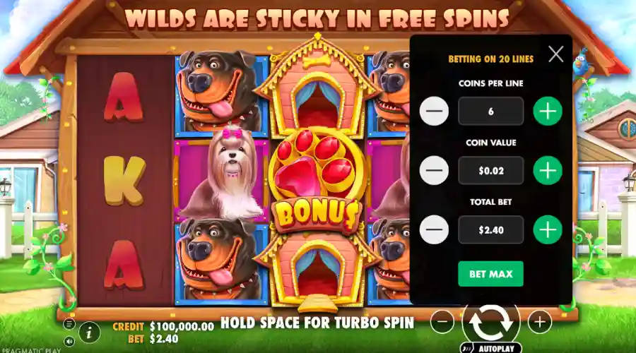 The Dog House stake selection